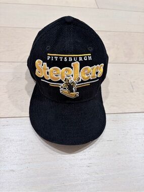 Pittsburgh Steelers Black Corduroy Baseball Cap - Structured Fit